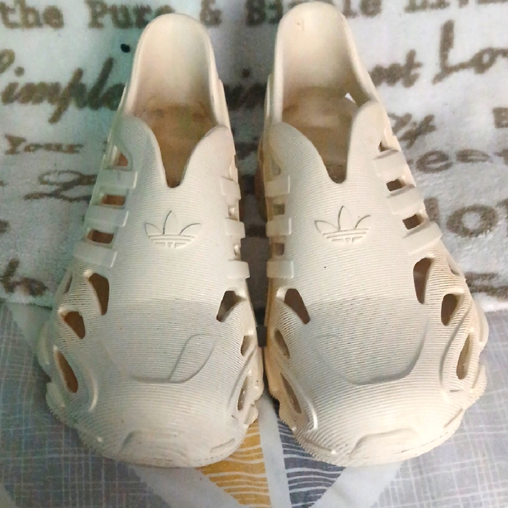 Adidas Cream Slip-On Shoes